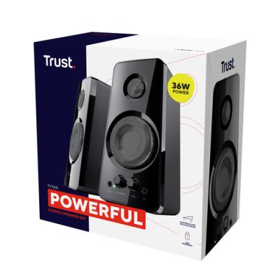 Altavoces 2.0 Trust 2.0 Tytan 18w Rms 36w Max Autoalimentado