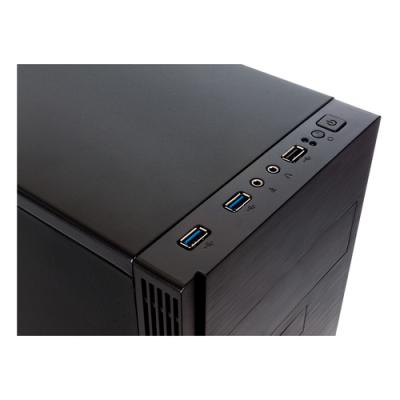 Caja Micro Atx Unykach Grey Rain Evo Color Negro Frontal