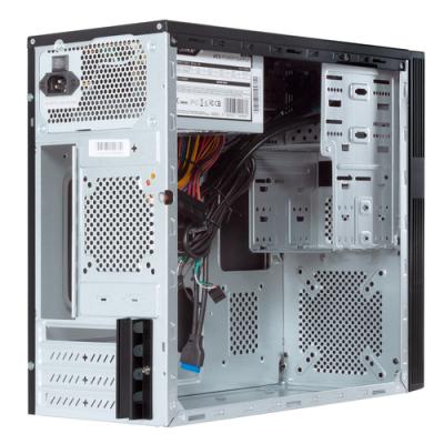 Caja Micro Atx Unykach Grey Rain Evo Color Negro Frontal