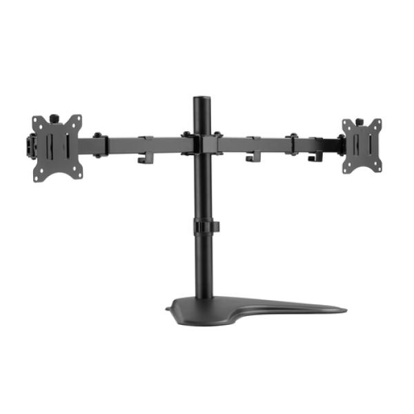 Soporte De Mesa Con Base Equip 650123 Para 2 Pantallas 13"-32" Doble Brazo Vesa Standard Hasta 8kg