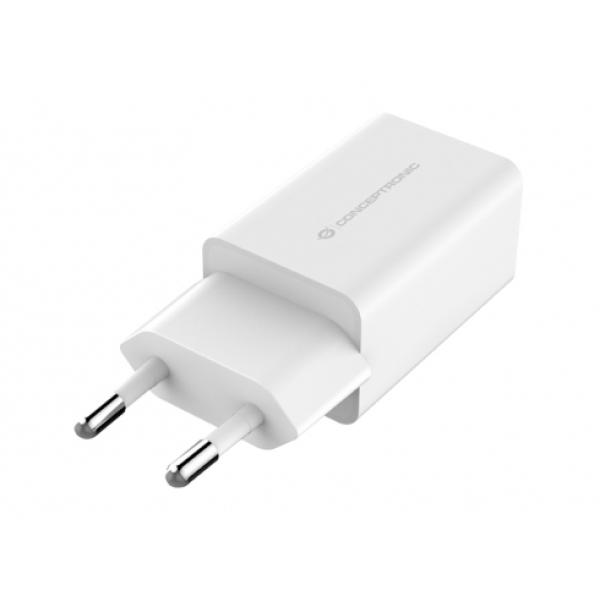 Cargador De Pared Conceptronic Althea 2x Usb 5v A 12w Color Blanco