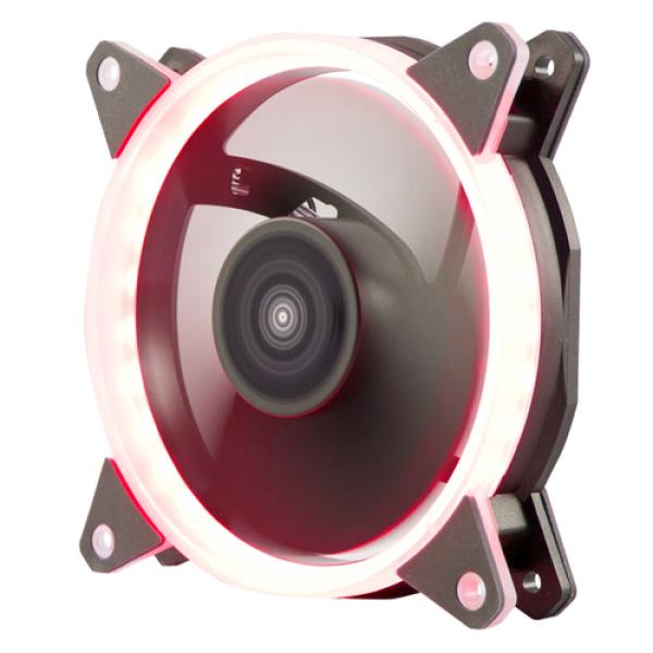 Ventilador Interno Unyka Candy 120mm Anillo Led Rojo 7 Aspas 1400rpm