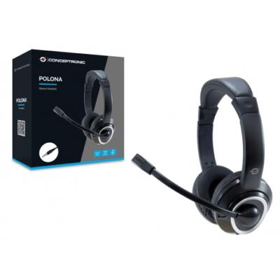 Headset Conceptronic Polona Conexion Jack 3.5mm Microfono