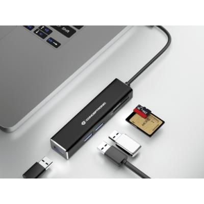 Hub 3.1 Usb-c Conceptronic Donn08 3 Puertos Usb 3.0 Y Lector