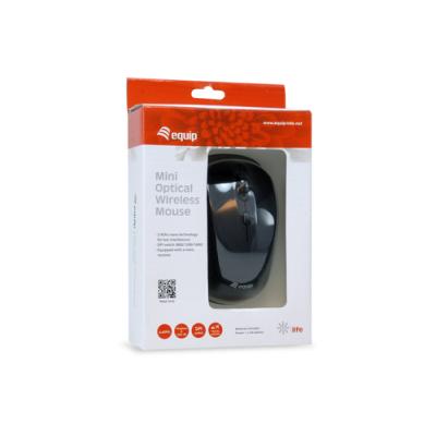 Mouse Equip Wireless Mini Life Optico 4 Botones Scroll Negro