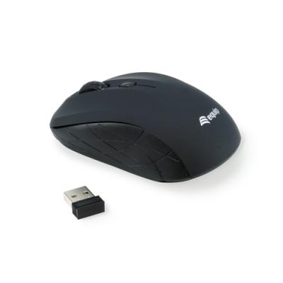 Mouse Equip Wireless Mini Life Optico 4 Botones Scroll Negro