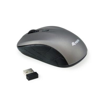 Mouse Equip Wireless Mini Life Optico 4 Botones Scroll Gris