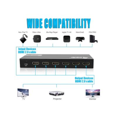 Switch Hdmi 2.0 4k 5x1 Alimentacion Por Usb Equip