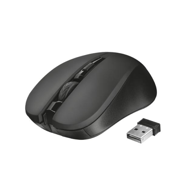 Mouse Trust Wireless Mydo Silent Black Alcance 10m Ambidiestro Microusb 21869