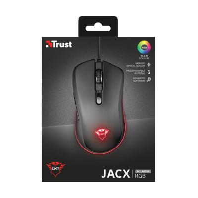 Mouse Trust Gaming Rgb Gxt 930 Jacx Rgb 6400dpi Hasta 8 Botones