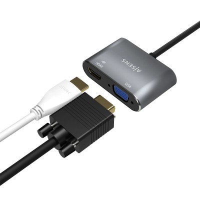 Conversor Aisens A109-0627/ HDMI Hembra - VGA Hembra - USB