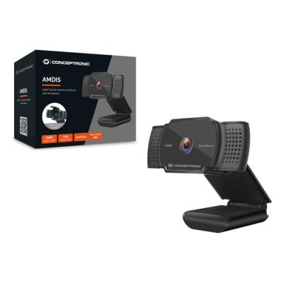 Webcam Hd Conceptronic Amdis 2k Interpolado Usb 3.6mm Autofocus