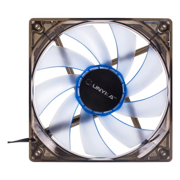 Ventilador Interno Unykach 120mm Translucido Con Led Blue 9 Aspas