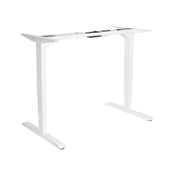 Mesa Electrica Ergonomica Altura Regulable Motor Dual Sin Tablero Color Estructura Blanca Control