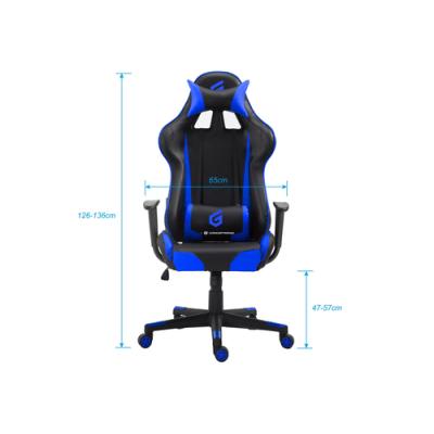 Silla Gamer Conceptronic Eyota04b Color Negro Detalles En Azul