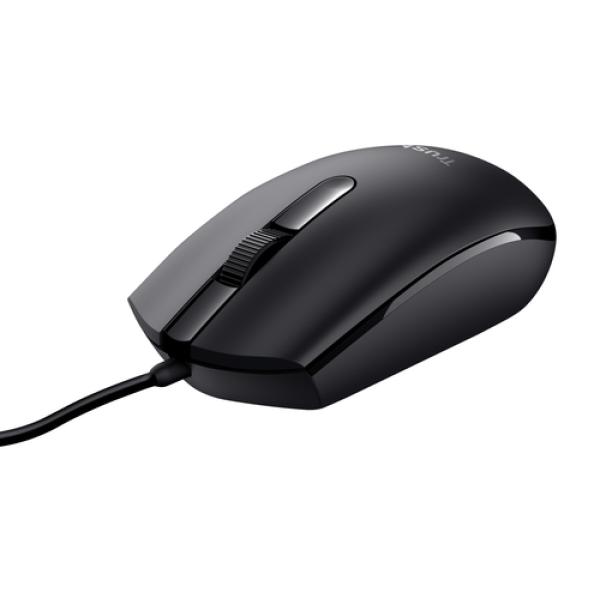 Mouse Trust Tm-101 Usb 3 Botones Y Rueda Desplazamiento 1200dpi Color Negro 24274