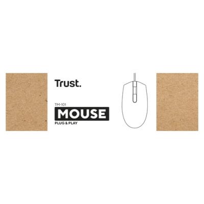 Mouse Trust Tm-101 Usb 3 Botones Y Rueda Desplazamiento 1200dpi