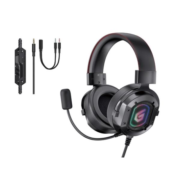 Headset Jack 3.5mm Gaming 7.1 Athan03b Rgb Compatible Pc, Ps5, Xbox One Conceptronic