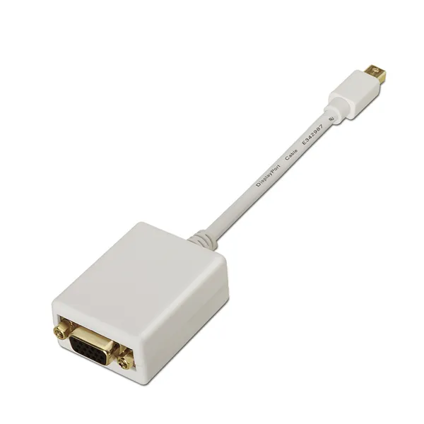 Conversor Aisens A125-0136/ Mini DisplayPort Macho - VGA Hembra/ 15cm/ Blanco