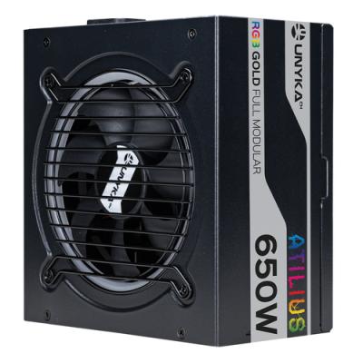 Fuente De Alimentación Unyka Atilius Rgb Atx 650w Black