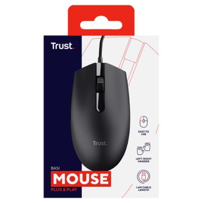 Mouse Trust Basi Usb 3 Botones Y Rueda De Desplazamiento