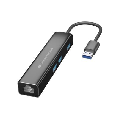 Adaptador Usb A Gigabit Ethernet Rj45 Conceptronic Con Hub Usb