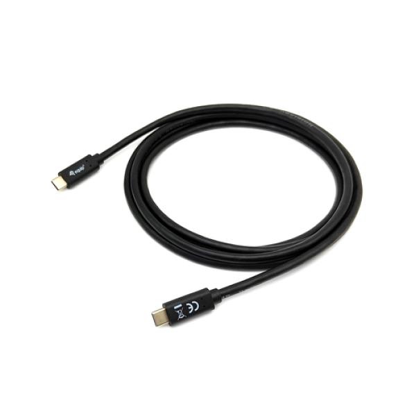 Cable Usb-c Macho Usb-c Macho Usb 3.2 1m Transferencia 5g 3a Color Negro