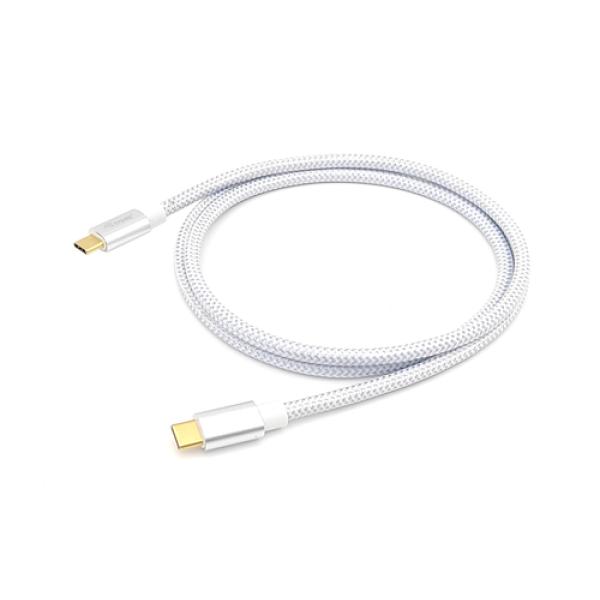 Cable Usb-c Macho Usb-c Macho Usb 3.2 1m Transferencia 10g 5a (100w) Color Blanco