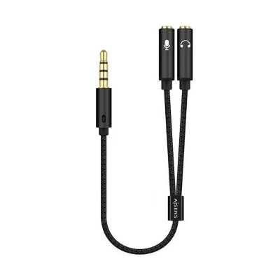 Adaptador Aisens A128-0416/ Jack 3.5 Macho - 2x Jack 3.5