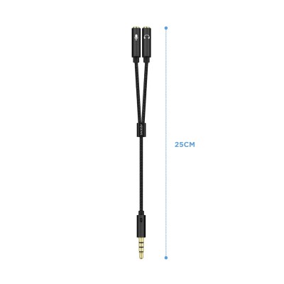 Adaptador Aisens A128-0416/ Jack 3.5 Macho - 2x Jack 3.5