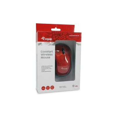 Mouse Equip Wireless Comfort Mouse 1200dpi Color Rojo