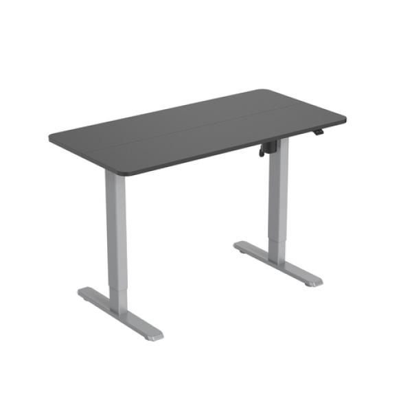 Mesa Electrica Ergonomica Altura Regulable Tablero Negro 120x60 Color Estructura Gris Control Tactil Altura Desde 68cm-118cm