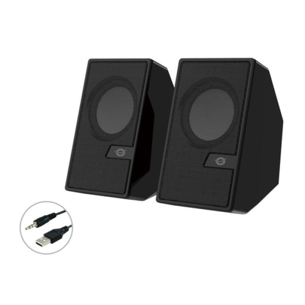 Altavoces 2.0 Bluetooth Conceptronic Bjorn02b 6w Color Negro Jack 3.5" Y Alimentacion Usb