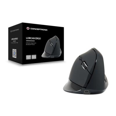 Mouse Conceptronic Bluetooh Lorcan03 5.2 Ergonomico 6 Botones