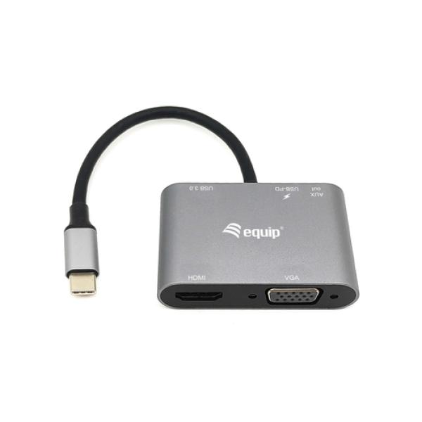 Docking Usb-c Equip 133483 A 1xhdmi 4k 1xvga 1xusb-a 3.0 1xusb-c Pd 100w