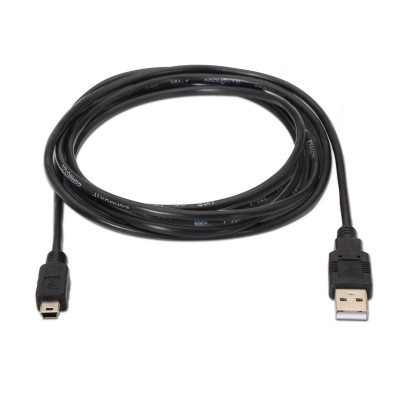 Cable USB 2.0 Aisens A101-0024/ USB Macho - USB Mini Macho/