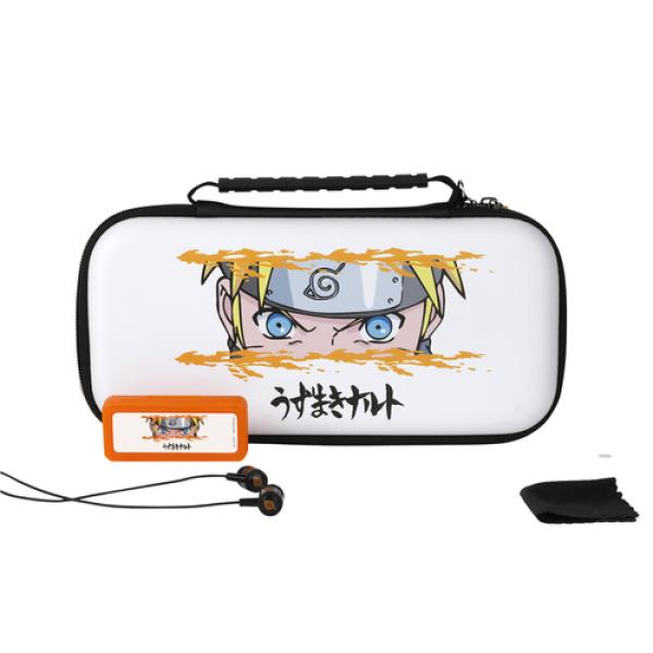 Pack Gamer Konix Switch Naruto Funda + Protector + Auriculares Inear + Gamuza + Caja Para Juegos Kx-nar-sk-ns