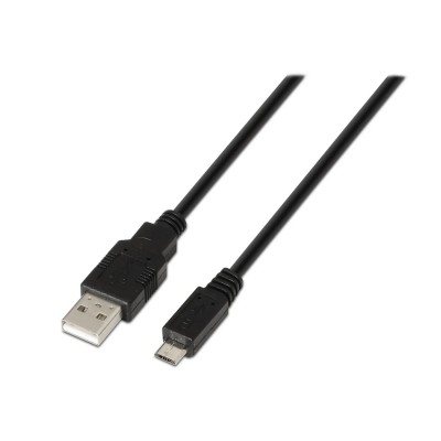 Cable USB 2.0 Aisens A101-0029/ USB Macho - MicroUSB Macho/