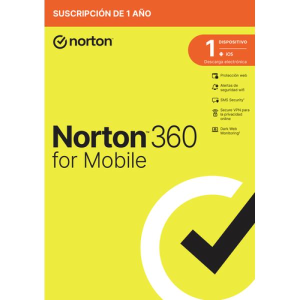 Norton 360 Mobile Es 1 User 1 Device 12mo Box