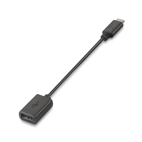 Cable USB 2.0 Aisens A107-0059/ USB Tipo-C Macho - USB Hembra/ Hasta 9W/ 625Mbps/ 15cm/ Negro