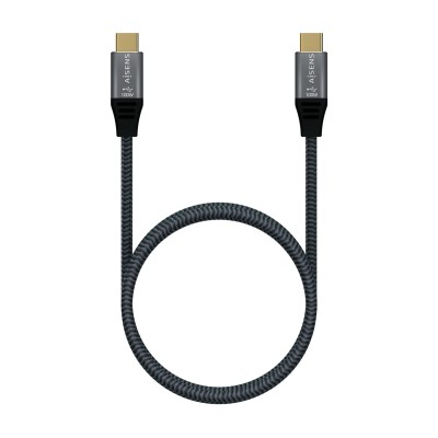 Cable USB 2.0 Tipo-C Aisens A107-0628 5A 100W/ USB Tipo-C Macho