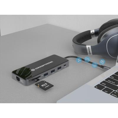 Docking Usb-c Conceptronic Donn15g 2xhdmi 1xvga 1xusb-c 2xusb-a