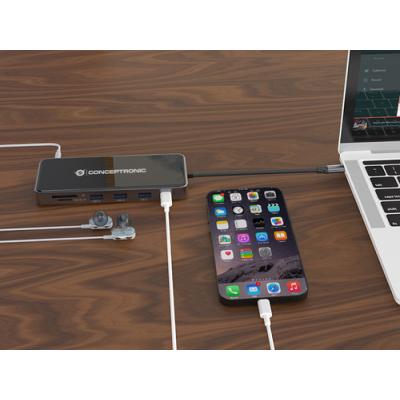 Docking Usb-c Conceptronic Donn15g 2xhdmi 1xvga 1xusb-c 2xusb-a