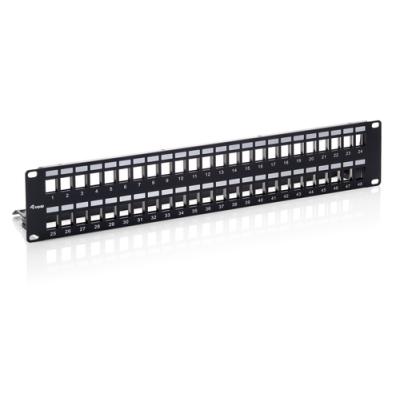 Patch Panel Vacio Cat.6 Apantallado 48 Puertos Keystone 2u