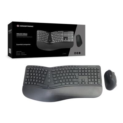 Pack Teclado Y Mouse Wireless Ergonomico Conceptronic Orazio02