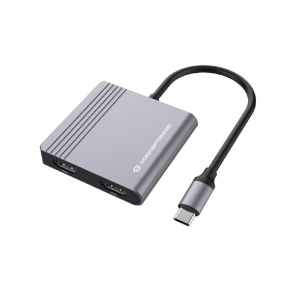 Docking Usb-c Conceptronic Donn013 A 2xhdmi 1xusb-a 3.0 1xusb-c Carga Max 100w