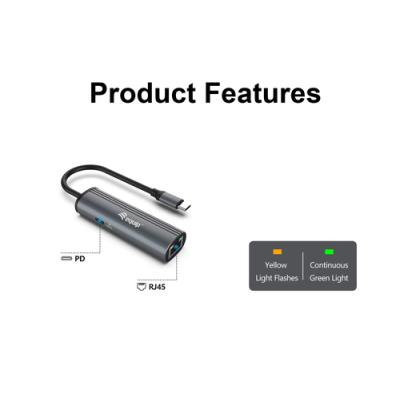 Adaptador Usb-c Equip 133486 A 1xusb-c Pd 100w 1x1gb Rj45