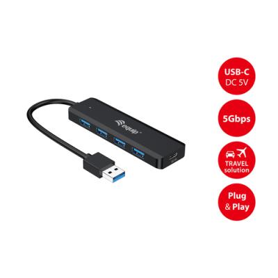 Hub Usb 3.2 Equip Life A 4 Puertos Usb 3.2 Incluye Adaptador