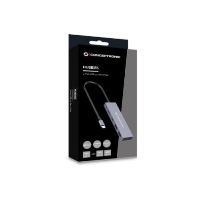 Hub Usb 3.2 Conceptronic Hubbies13g 2 Puertos Usb 3.2 Usb-c 2