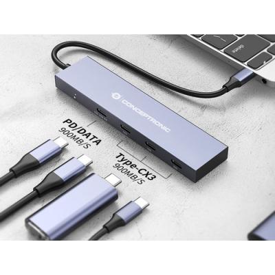 Hub Usb 3.2 Conceptronic Hubbies14g 4 Puertos Usb-c 10gbps 100w